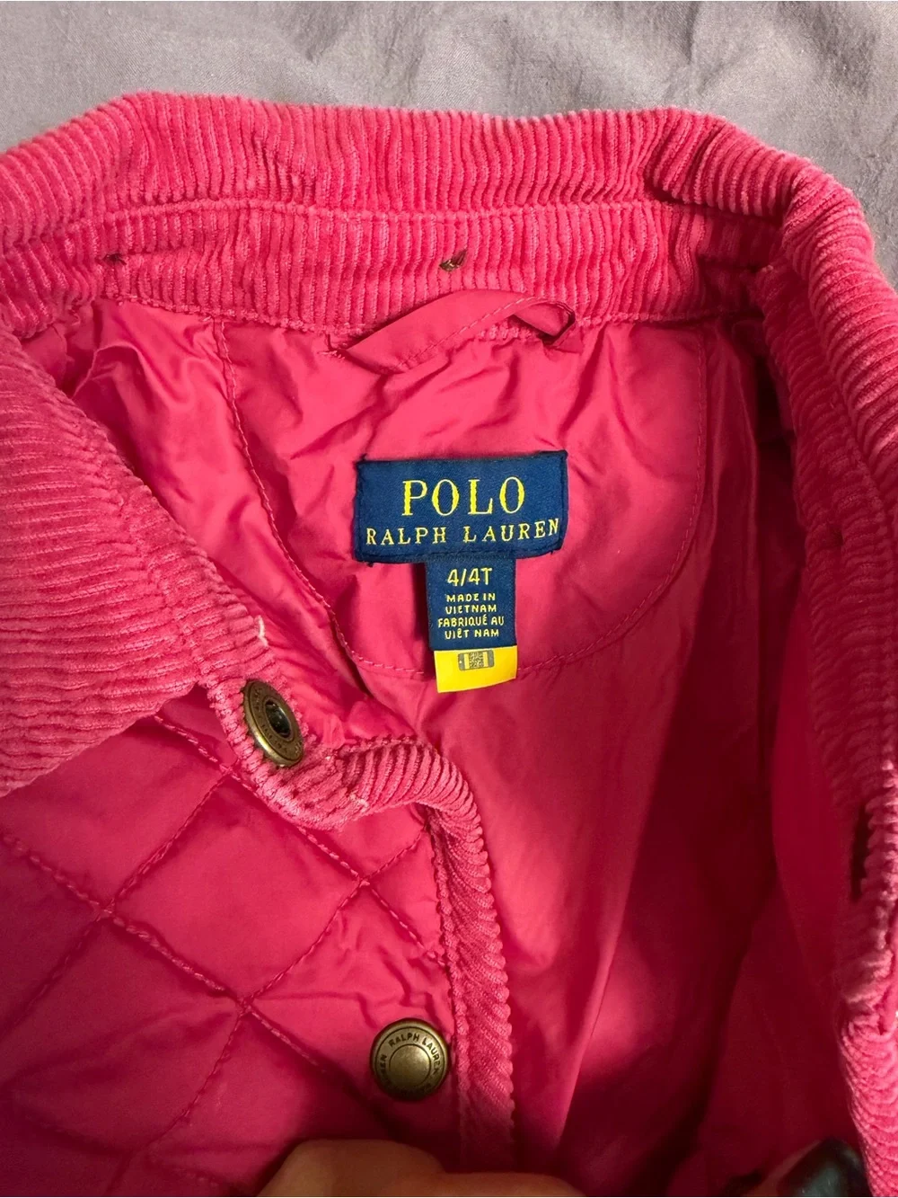 Polo by Ralph Lauren Quilted Bright Pink Girls' Puffer Jacket